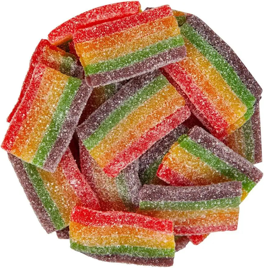 Rainbow Sour Belt Bites