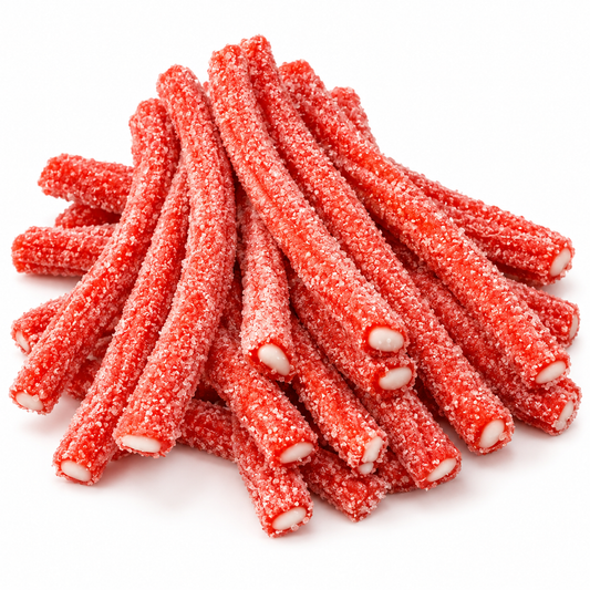 Sour Strawberry Filled Straws