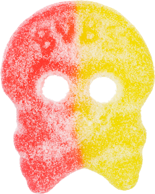 Sour Lemon and Raspberry Giant Skulls