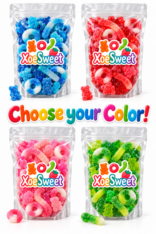 Colored Themed Candy and Gummy Mix