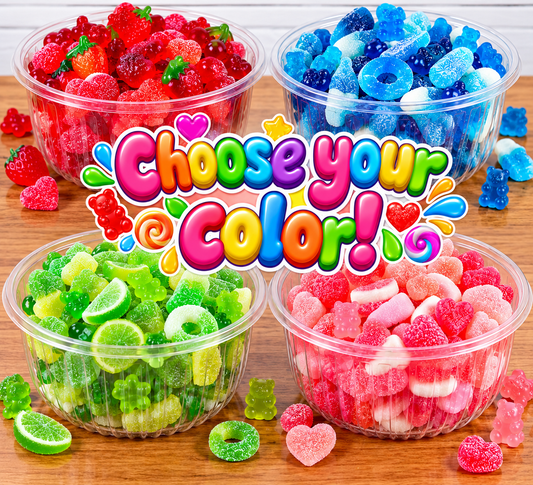 3 lb Color-Themed Gummy and Candy Mix  (Choose Your Color and Container)